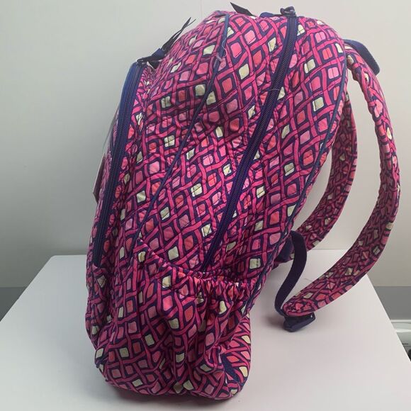 NWT Vera Bradley Campus Backpack Katalina Pink Diamond s back to school - Picture 5 of 11